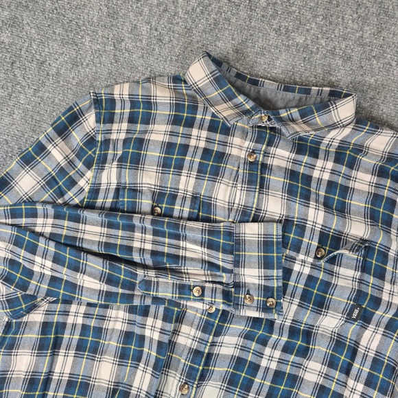 Vans Flannel Shirt Plaid Button Up Long Sleeve Classic‎ Fit Mens Large - Picture 1 of 10